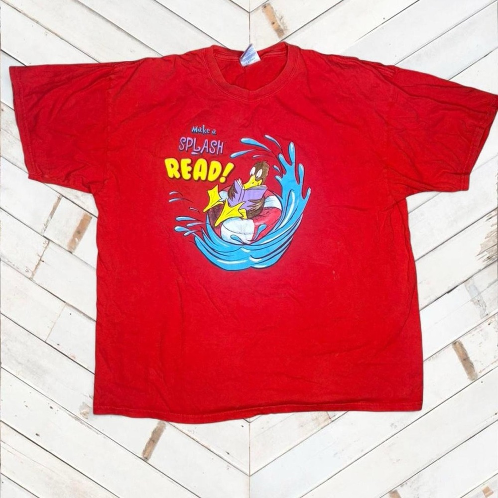 Gildan Red Graphic Men's Shirt